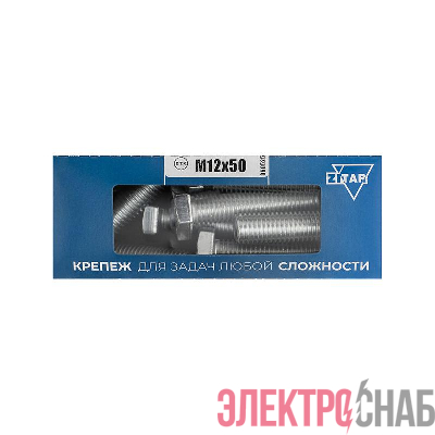 Болт с шестигранной головкой М12х50 DIN 933 оцинк. (уп.12шт) Tech-Krep/Zitar 126528