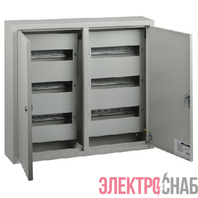 Корпус металлический ЩРН-72 2-х дверный (540х600х120) IP31 УХЛЗ навесной сер. ЭРА Б0062915