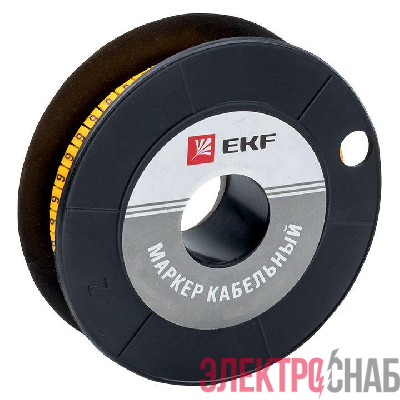 Маркер каб. 2.5кв.мм "6" (ЕС-1) (уп.1000шт) EKF plc-KM-2.5-6