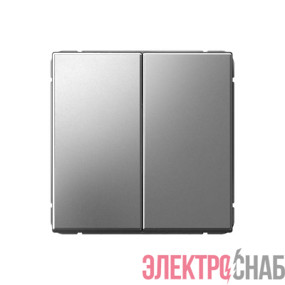 Выключатель 2-кл. ArtGallery 10AX быстрозажим. клем. механизм сталь SE GAL000951S
