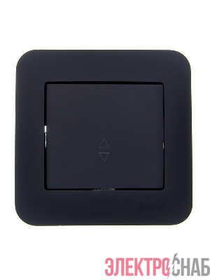 Переключатель проходной 1-кл. 1п СП ASTI 10А IP20 в сборе черн. бархат LEZARD 7081-4242-105