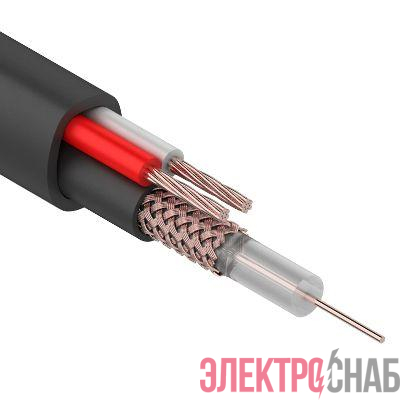 Кабель КВК-П-1.5+2х0.5 наруж.Ч бухта (м) REXANT 01-4013