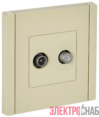 Розетка 2-м TV+SAT FORTE&PIANO FP438 ваниль IEK FP-AF20-O-K10