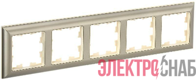 Рамка 5-м BRITE РУ-5-Бр беж./шампань IEK BR-M52-12-3-K10