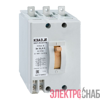 Выключатель автоматический 3п 8А 12Iн 20кА ВА21-29В-341110 У3 690В AC КЭАЗ 103146