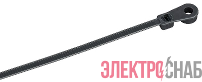 Хомут 3.6х150мм P6.6 с винтовым креплением черн. (уп.100шт) IEK UHH12-D036-150-100-K02