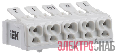 Клемма пружинная соединительная КСПн5-3L+N+PE IEK UKZ-B06-5P-F1-E0-10