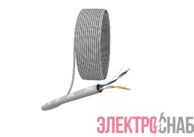 Кабель витая пара U/UTP кат.5E 2х2х24AWG solid CCA PVC Simple сер. (м) Эра Б0044433