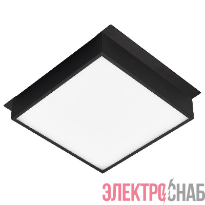 Светильник светодиодный DL-GRIGLIATO-S190x190-24W Warm3000 (BK 100 deg 230) IP40 металл Arlight 045703