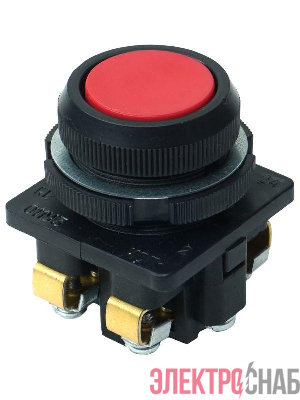 Выключатель кнопочный КЕ-011 У3 исп.2 1НО+1НЗ цилиндр 10А IP40 660В красн. Электротехник ET502423
