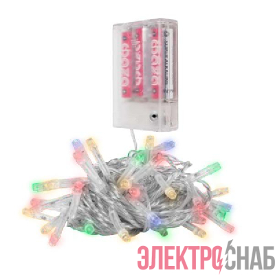 Гирлянда DC-G01-80M 80LED RGB 7.8м 8реж. 3xAA (не в компл.) ФАZА 5047754