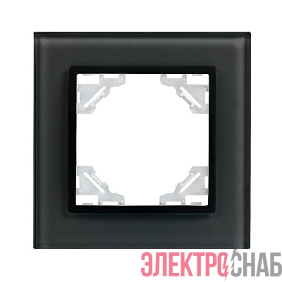 Рамка 1-м Минск стеклянная черн. Basic EKF ERM-G-401-70