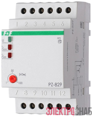 Реле уровня PZ-829 (двухуровневый монтаж на DIN-рейке 35мм 230В AC 2х16А 2перкл. IP20) F&F EA08.001.002