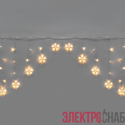Гирлянда светодиодная "Арка" со звездами 2.5х1.2м 136LED тепл. бел. 7Вт 230В IP20 с контроллером 8 режимов Neon-Night 255-076