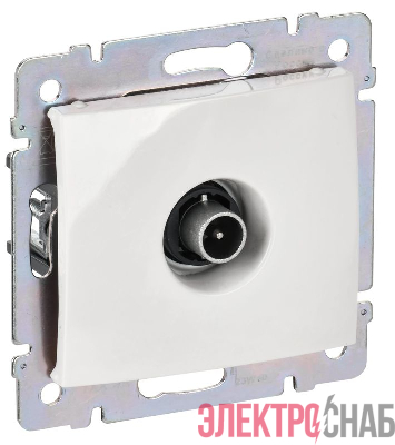 Розетка телевизионная оконечная TV СП Valena 10дБ 2400МГц механизм бел. IEK 774430