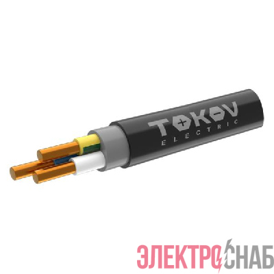 Кабель TOKOV ELECTRIC ППГнг(А)-HF 3х2.5 ОК (N PE) 0.66кВ (уп.100м) ТХМ00409106