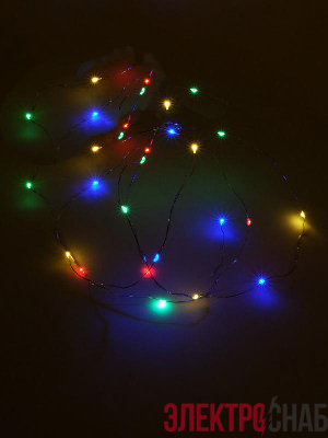Гирлянда &quot;Нить&quot; LDM30-M-BO 30 разноцветных минисветодиодов 2.17м 1 режим мигания для помещений (3хAA не в компл.) SHLights 4690601042187A