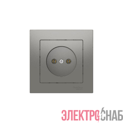 Розетка AtlasDesign 16А без заземл. быстрозажим. клем. в сборе сталь SE ATN000940S