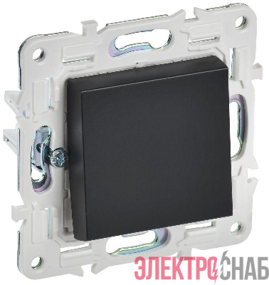 Выключатель кнопочный 1-кл. SKANDY 10А SK-V14Bl черн. IEK SK-V17-0-10-K02