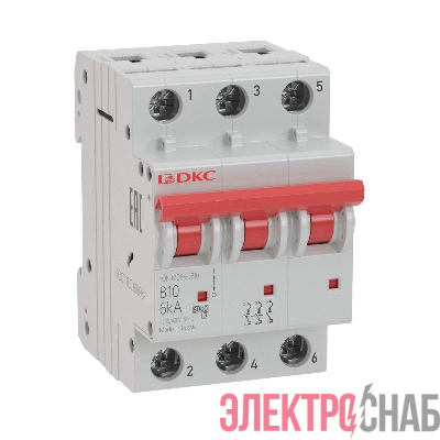 Выключатель автоматический модульный 3п C 10А 10кА MD63 YON MD63-3C10-10