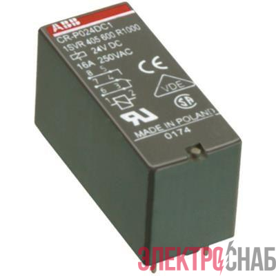 Реле CR-P012DC2 12B DC 2ПК (8A) ABB 1SVR405601R4000