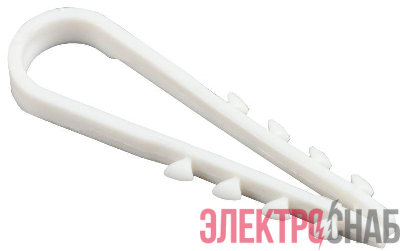 Дюбель-хомут 5-10мм для круглого кабеля нейлон бел. (уп.100шт) IEK UHH35-5-10-100