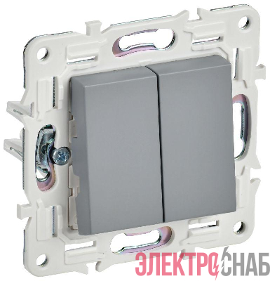 Выключатель проходной 2-кл. SKANDY 10А SK-V05Gr сер. IEK SK-V22-0-10-K03
