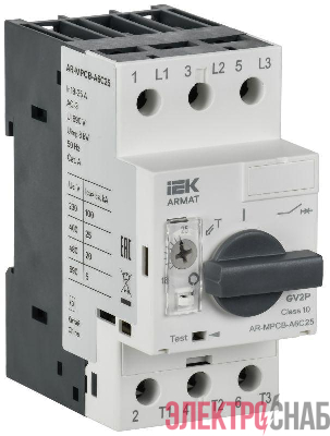 Выключатель автоматический защиты двигателя ARMAT A6 GV3P 18-25А IEK AR-MPCB-A6C25