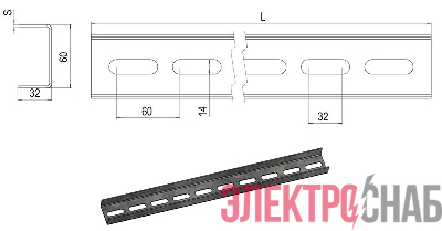 Швеллер перфорированный К240 УХЛ3 сталь оцинк. КЭМЗ 465 326026 1i
