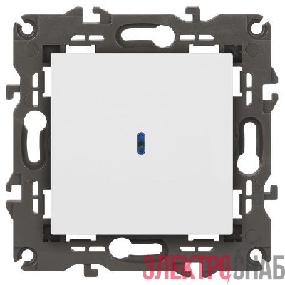 Выключатель Elegance 14-1102-01М 250В 10АХ с подсветкой матов. бел. Эра Б0065783