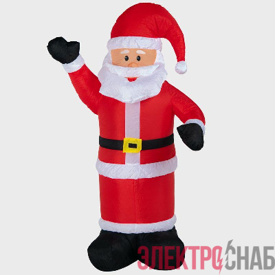 Фигура надувная 3D "Дед Мороз приветствует" 180см 5LED бел. 15Вт IP65 внутр. подсветка компрессор с адаптером 12В Neon-Night 511-114