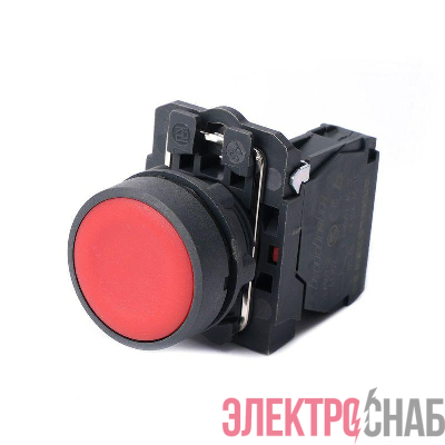 Кнопка модульная SB5 в сборе 22мм с возвратом пластик 1НЗ красн. SE SB5AA42