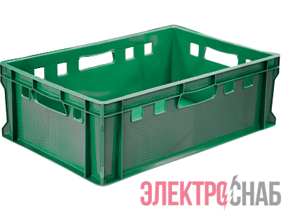 Ящик мясной 600х400х200 сплошной Е2  зеленый 207-P 207-P