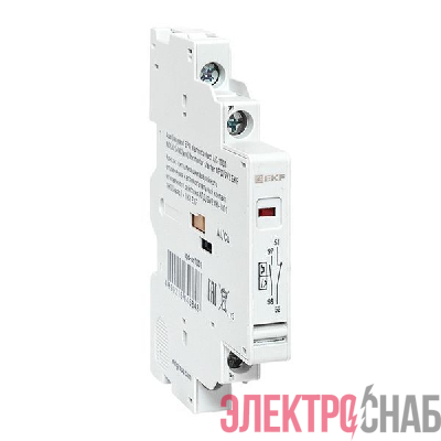 Контакт сигнализации аварийного отключения + вспомогательный контакт мгновенного действия АПД/GV2 АК-1001 1НО (авар.) + 1НЗ EKF apd-ad1001