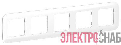 Рамка 5-м СП FLITE РУ-5-А-ФлБ бел. IEK FI-M52-31-20-K01