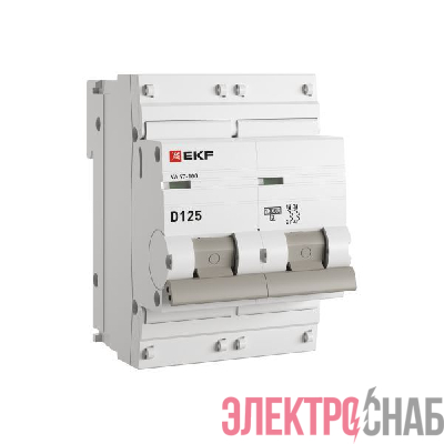 Выключатель автоматический модульный 4п D 125А 10кА ВА 47-100 PROxima EKF mcb47100-4-125D-pro