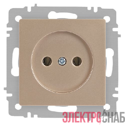 Розетка 1-м СП Accent 6-201-04 16А IP20 250В 2P шампань Intro Б0063663