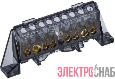 Шина нулевая N в комб. изол. "Стойка" 8х12-4+4-Ч TEKFOR IEK TF-NN20-44-DP-K02