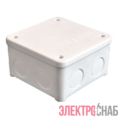 Коробка распределительная ОП 85х85х45мм IP54 7 выходов без гермовводов крышка на винтах бел. Epplast 135131
