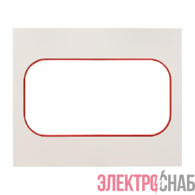 Рамка для розетки 2-м Стокгольм бел. с линией цвета красн. PROxima EKF EYM-G-304-20