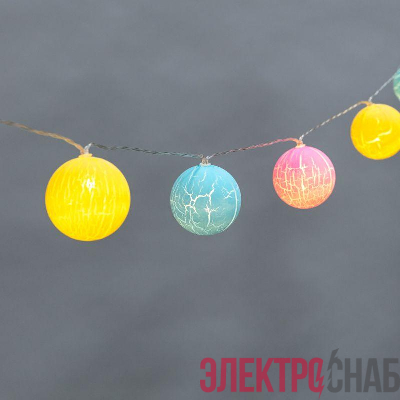 Гирлянда светодиодная &quot;Карамельки&quot; 1.5м 10LED прозрачный ПВХ питание USB тепл. бел. Neon-Night 304-001
