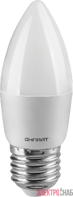 Лампа светодиодная 71 630 OLL-C37-6-230-2.7K-E27-FR 6Вт свеча 2700К тепл. бел. E27 600лм 176-264В ОНЛАЙТ 71630