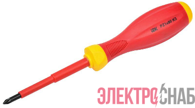 Отвертка диэлектрическая крестовая PZ1х80 K3 1000В ARMA2L 3 IEK A2L3-SC30-K3-PZ-10-080