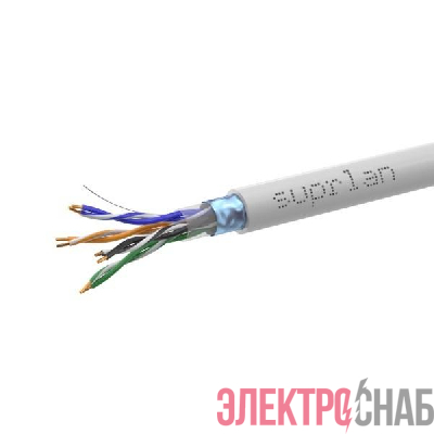 Кабель витая пара F/UTP кат.5E 4х2х24AWG solid Cu PVC Standard сер. (м) SUPRLAN 01-1031-1