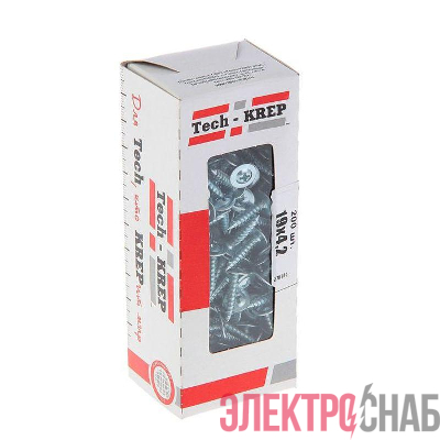Саморез для тонкого метал. листа 4.2х19 (уп.200шт) коробка Tech-Krep 102140