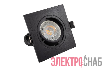 Светильник 10Вт GU5.3 IP20 LED встраив. пластик черн. DENKIRS 529037