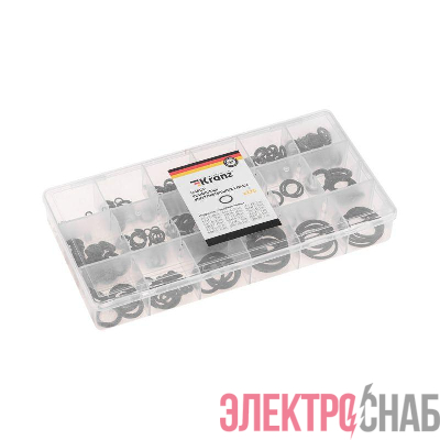 Набор резиновых уплотнительных колец 3-22мм (225шт/уп) Kranz KR-01-3101-17