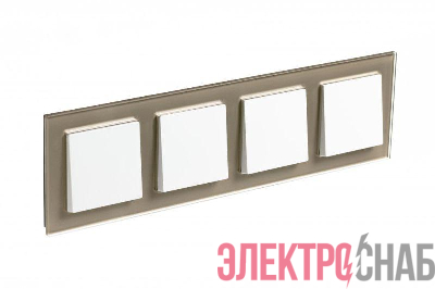 Рамка 4-м AtlasDesign Nature стекло шампань SE ATN320504