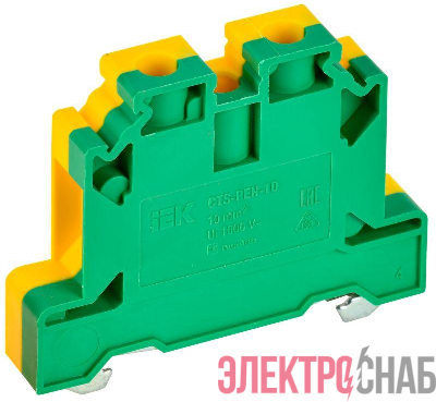 Колодка клеммная CTS-PEN ARMAFIX земля 10кв.мм жел./зел. IEK YCT11-00-K52-010