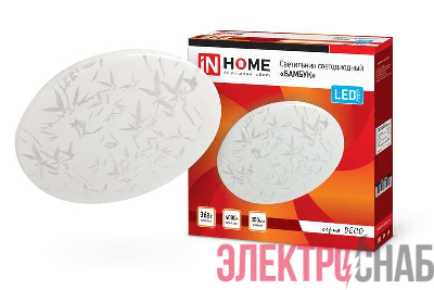 Светильник светодиодный DECO БАМБУК 36Вт 4000К 3240лм 230В 380х55мм IN HOME 4690612025049